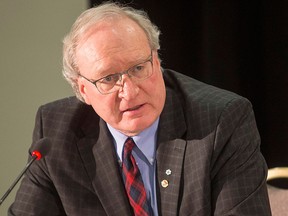 Prince Edward Island Premier Wade MacLauchlan answers a question at a meeting of the Atlantic premiers and members of the federal cabinet representing Atlantic Canada in Fredericton, Wednesday, Feb.10, 2016. THE CANADIAN PRESS/James West