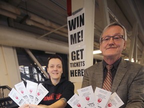 RainShyne Morpheus (left), and Dr. Michael Weinrath are hoping to raise funds for a scholarship to honour two corrections officers who were stabbed to death, by prisoners, during a riot in Stony Mountain in 1984.   Tuesday, March 29, 2016.   Sun/Postmedia Network