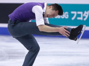 Patrick Chan spins during the men's short program at the World Figure Skating Championships at TD Garden in Boston on March 30, 2016. (AP Photo/Steven Senne)