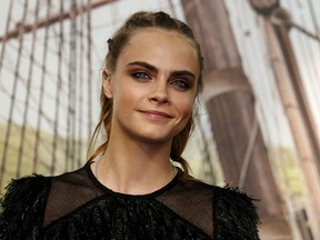 Model and actress Cara Delevigne arrives for the world premiere of "Pan" at Leicester Square in London, Britain September 20, 2015. (REUTERS/Luke MacGregor)