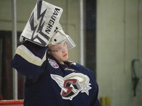 Matt Murray came to the Saints spring camp in 2014 as a 16-year-old and one of six goalies hunting for a spot. Now, he’s a big part of why the Saints are once again in the North Division finals.   - File photo