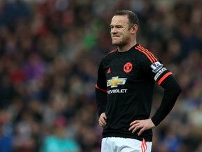 Manchester United's captain Wayne Rooney damaged his knee in February but is on course to return to first-team action in plenty of time to get fit to play for England in this year's European Championship. (AP Photo/Scott Heppell)