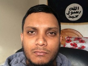 Junead Khan is seen in an undated picture handed out by the Metropolitan Police released April 1, 2016. The delivery driver was convicted on Friday of plotting to kill U.S. troops based in England by staging road accidents with soldiers' cars and then attacking them with knives and possibly a home-made bomb. Junead Khan, 25, a supporter of the Islamic State (IS) extremist group, was found guilty of preparing terrorist acts. He and his uncle Shazib Khan, 23, were also convicted of planning to join IS in Syria.  REUTERS/Metropolitan Police/Handout via Reuters