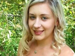 Police discovered the body of Kelsey Nicole Kramer, 23, in a densely wooded rural area near the Genesee Natural Area southwest of Edmonton. Supplied