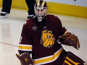 Goaltender Kasimir Kaskisuo, formerly of Minnesota-Duluth, now plays for the Toronto Marlies.(MICHAEL DWYER/AP files)