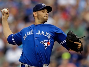 Starting pitcher Marco Estrada was placed on the 15-day disabled list on Saturday retroactive to March 26. (AP/PHOTO)