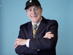 Councillor Norm Kelly in a hat with his image by Toronto-based apparel company Peace Collective. (Supplied)
