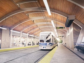 Proposed Wagner LRT station on Edmonton's Valley line.