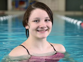 Wallaceburg's Madison Broad of the Chatham Y Pool Sharks. (MARK MALONE/The Daily News)