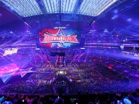 A record crowd of 101,763 fans from all 50 states and 35 countries at WrestleMania 32 at AT&T Stadium on Sunday, April 3, 2016, in Arlington, Texas. (Brandon Wade/AP Images for WWE)