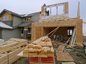 New homes under construction in southwest Edmonton. LARRY WONG / EDMONTON JOURNAL