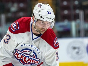 The Montreal Canadiens recalled forward John Scott from their American Hockey League affiliate on Sunday.  (THE CANADIAN PRESS/St. John's IceCaps, Colin Peddle)