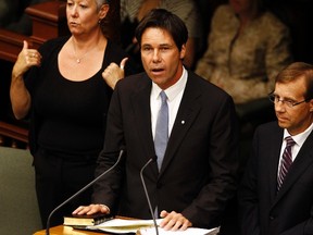 When Dr. Eric Hoskins was first appointed Minister of Health and Long-Term Care, as seen in this file photo at his swearing-in ceremony on June 24, 2014, there was much to cheer about. REUTERS/Aaron Harris