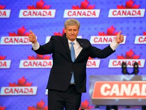 Former Conservative leader and Prime Minister Stephen Harper exits after giving his concession speech on October 19, 2015. Will one of the usual suspects be the party's next leader or will someone unexpected emerge? REUTERS/Mark Blinch