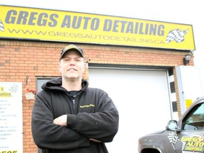 Greg Honke of Greg's Auto Detailing is seen by his business at 1254 London Rd. in Sarnia. Honke is ready for another busy spring car cleaning season. Terry Bridge/Sarnia Observer/Postmedia Network