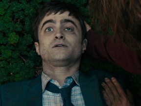 Daniel Radcliffe in a scene from the Swiss Army Man trailer. (Screen shot)