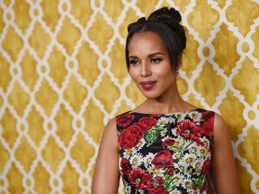 Kerry Washington, star of "Confirmation," poses at the premiere of the HBO film at Paramount Studios on March 31, 2016, in Los Angeles. (Chris Pizzello/Invision/AP)