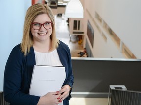 Cambrian College alumna Madisyn Latham is enjoying her time in the spotlight as one of five national semi-finalists in the public relations category of the Emerge Media Awards. Supplied photo
