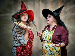 Cast members Jennifer Murray, left, and Ruth Francoeur are shown in this photo by Cheryl Hughes promoting the Theatre Sarnia production of the comedy The Kitchen Witches, opening Friday at the Imperial Theatre. (Handout)