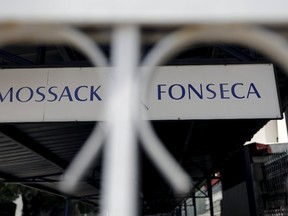 Mossack Fonseca law firm sign is pictured in Panama City, April 4, 2016. (REUTERS/Carlos Jasso)