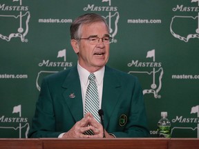 Billy Payne, chairman of Augusta National Golf Club, speaks during a press conference for the Masters in Augusta, Ga., on Wednesday, April 6, 2016. (Jae C. Hong/AP Photo)