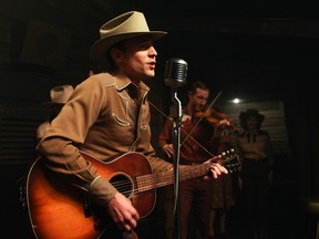 This image released by Sony Pictures Classics shows Tom Hiddleston as Hank Williams in a scene from, "I Saw The Light."