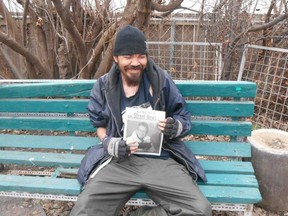 Peter Gladue works on 101 Street and Jasper Avenue as a vendor for Alberta Street News.