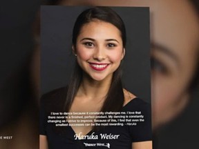 Haruka Weiser, 18, is pictured in this Newsy video screengrab.