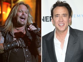 Vince Neil and Nicolas Cage. (Postmedia/WENN file photos)