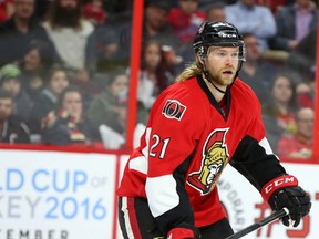 Defenceman Michael Kostka is hoping for better memories when the Senators close out their season Saturday, aiming to do something, anything, to give him an inside track on an NHL job somewhere next season. (Jean Levac/Postmedia)