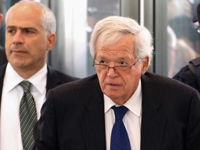 In this June 9, 2015 file photo, former U.S. House Speaker Dennis Hastert arrives at the federal courthouse in Chicago for his arraignment on federal charges in his hush-money case in Chicago. The Chicago Tribune is citing unidentified law enforcement sources as saying at least four people have made "credible allegations of sexual abuse" against Hastert. In a Thursday April 7, 2016 story, the newspaper says it has determined the identities of three accusers, all men whose allegations stem from when they were teenagers and Hastert was their coach in Yorkville, Ill. (AP Photo/Charles Rex Arbogast, File)