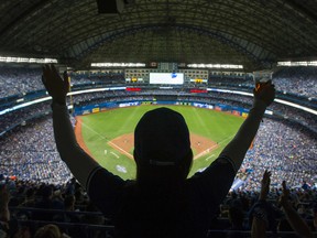 View from the 500 level as the Toronto Blue Jays take on the Boston Red Sox during the home opener at the Rogers Centre in Toronto, Ont. on Friday April 8, 2016. Ernest Doroszuk/Toronto Sun/Postmedia Network
