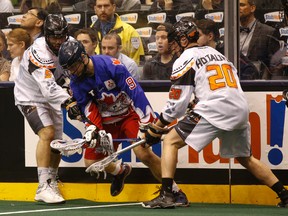 The New England Black Wolves beat the Toronto Rock 14-10 on Saturday night at the ACC. (SUN FILES)