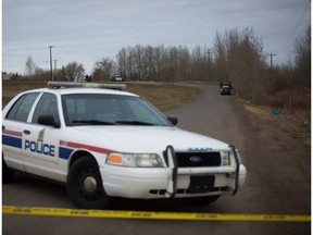 A body was found in the ditch at Winterburn Road and Stony Plain Road on April 10, 2016. TOPHER SEGUIN