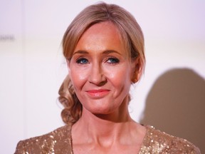 File photograph shows author J.K. Rowling hosting a fundraising evening at the Warner Bros. Studio in London, Britain, on Nov. 9, 2013. (REUTERS/Olivia Harris/Files)