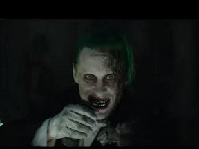 The Joker, played by Jared Leto, is seen in this still image from the latest 'Suicide Squad' trailer. (YouTube/Screengrab)