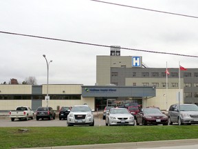 Image of the new façade of the Strathroy Middlesex General Hospital. Submitted photo.