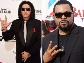 (L-R) Gene Simmons and Ice Cube. (Reuters/WENN)