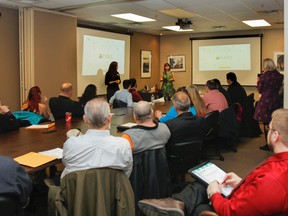 Close to 30 job seekers attended the second of five recruitment information sessions for Frulact Group's first Canadian facility in Kingston on Wednesday. (Julia McKay/The Whig-Standard)