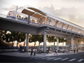 The Valley Line LRT is planned to have an elevated station at Wagner. (City of Edmonton)