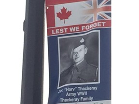 Submitted photo: The Wallaceburg Legion is planning on putting 25 banners honouring local veterans in the fall. The banners will look similar to this.