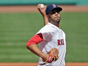 Red Sox pitcher David Price has allowed seven earned runs and 10 hits in his first two starts. He gets the ball on Sunday, going up against former teammate Aaron Sanchez in Boston. (AP/PHOTO)