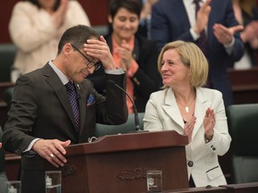 Hon. Joe Ceci, Alberta Minister of Finance delivered the 2016 Budget at the Alberta Legislature. Shaughn Butts / POSTMEDIA NEWS NETWORK