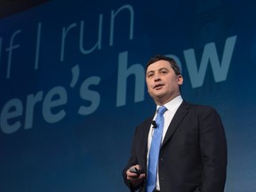 Michael Chong speaks during a session entitled "If I run here's how i'd do it" during a conservative conference in Ottawa Friday, February 26, 2016. THE CANADIAN PRESS/Adrian Wyld