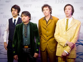 The Sadies, looking retro on the red carpet at the 2014 Juno Awards in Winnipeg, headline opening night of the 43rd edition of Home County Music & Art fest July 15 at Victoria Park. (Brook Jones/Postmedia News)