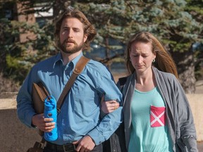 David Stephan and his wife Collet Stephan arrive at court in Lethbridge, Alta. on Thursday, March 10, 2016. THE CANADIAN PRESS / David Rossiter