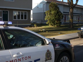 Edmonton police continue to investigate near 137 Street and 115 Avenue where a man was allegedly beaten by multiple suspects armed with baseball bats at around 10 p.m. on April 14, 2016.