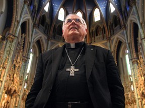 Archbishop Terrence Prendergast  in the Notre Dame Basilica in Ottawa, March 14, 2013.