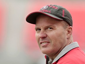 RedBlacks head coach Rick Campbell during practice at TD Place in Ottawa Tuesday Sept 30,  2014.  (Tony Caldwell/Ottawa Sun)