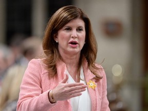 Interim Conservative Leader Rona Ambrose asks a question during Question Period in the House of Commons in Ottawa, Wednesday, April 13, 2016. THE CANADIAN PRESS/Adrian Wyld
